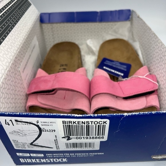 NEW Birkenstock Oita Suede Sandal - Candy Pink NARROW - EU 41/ US 10 Ladies NWB - Picture 11 of 11